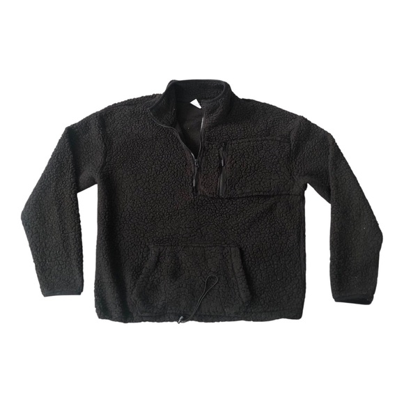 ▪️No Boundaries Juniors Half-Zip Faux Super Soft Black Sherpa Pullover XXL▪️ - Picture 9 of 12
